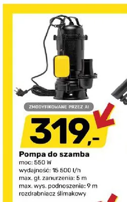 Pompa do szamba promocja w Bricomarche