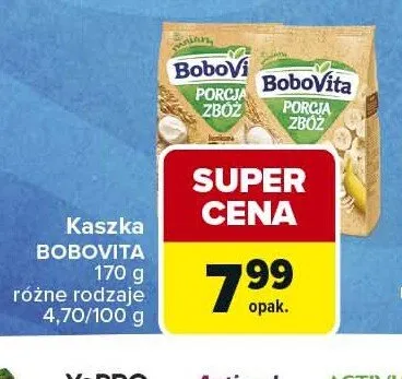 Kaszka Porcja Zbóż BoboVita promocja w Carrefour Market