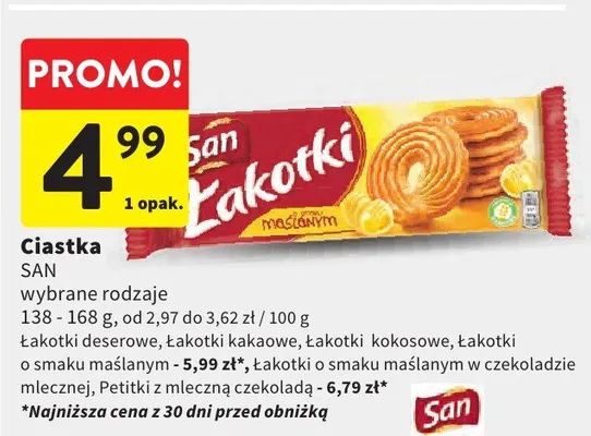 Ciastka San łakotki promocja w Intermarche