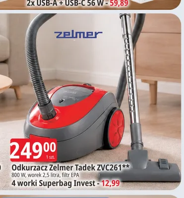 Worki do odkurzacza Superbag Invest 4-pak promocja w Leclerc