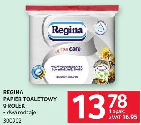 Papier toaletowy Regina Ultra Care 9 rolek promocja w Selgros