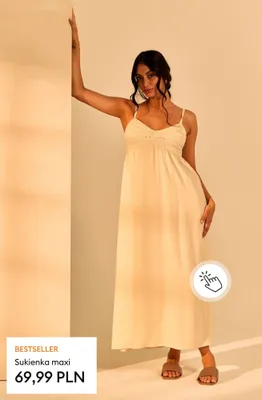 Sukienka maxi promocja w Sinsay