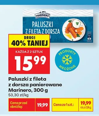 Paluszki z fileta z dorsza panierowane Marinero promocja w Biedronka