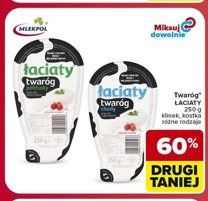 Twaróg półtłusty klinek Łaciate promocja w Carrefour