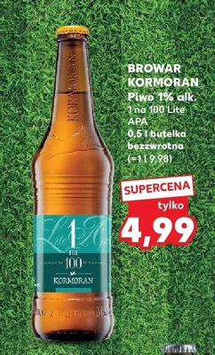 Piwo Browar Kormoran 1 na 100 Lite APA promocja w Kaufland
