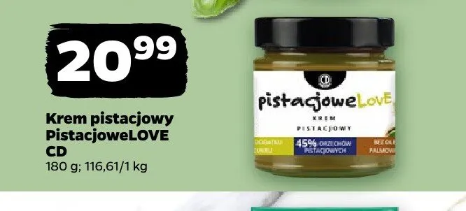 Krem pistacjowy PistacjoweLOVE CD promocja w Netto