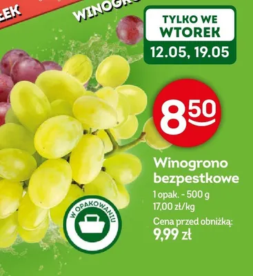 Winogrono bezpestkowe promocja w Żabka