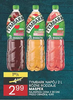 Napój Tymbark jabłko wiśnia promocja w Wafelek