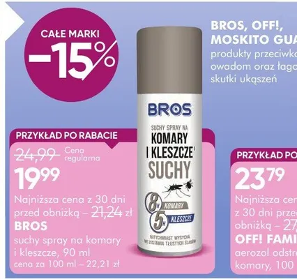 Bros suchy spray na komary i kleszcze promocja w Super-Pharm