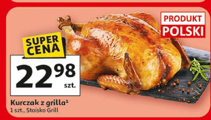 Kurczak z grilla Stoiska Grill promocja w Auchan