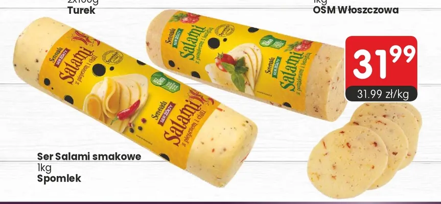 Ser Salami smakowe Spomlek z pieprzem i chili promocja w Market Point
