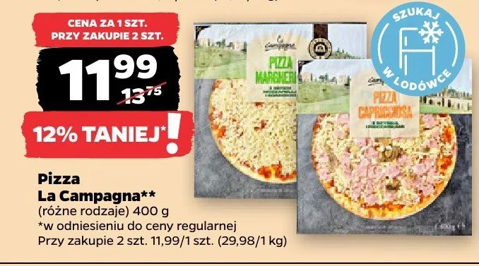 Pizza La Campagna Margherita promocja w Netto