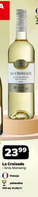 Wino białe La Croisade Gros Manseng półsłodkie promocja w Netto