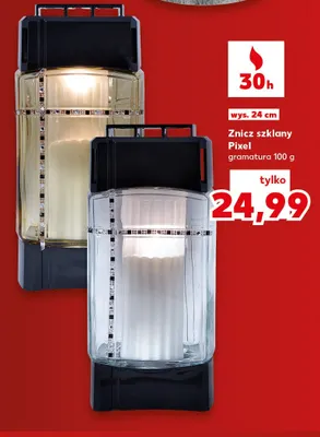 Znicz szklany Pixel promocja w Kaufland