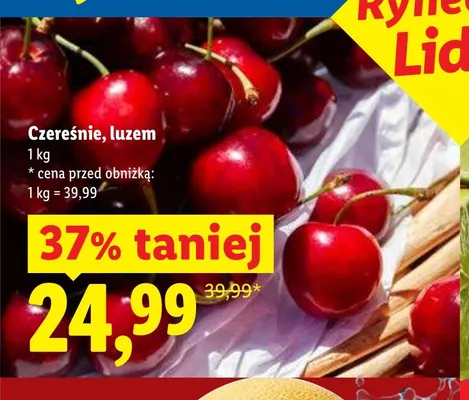 Czereśnie luzem promocja w Lidl