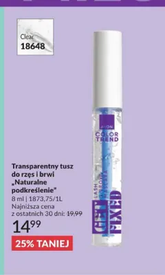 Transparentny tusz do rzęs i brwi Naturalne podkreślenie Avon Color Trend promocja w AVON