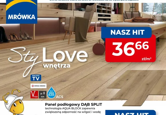 Panel podłogowy Swiss Krono Dąb Split 8 mm AC5 promocja w PSB Mrówka