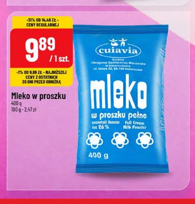 Mleko w proszku Cuiavia promocja w POLOmarket