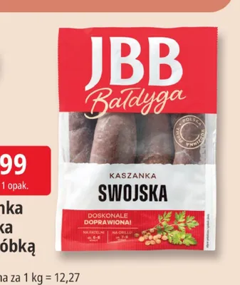 Kaszanka swojska z wątróbką JBB promocja w Leclerc