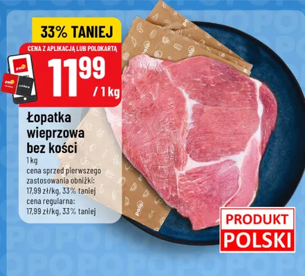Łopatka wieprzowa bez kości promocja w POLOmarket
