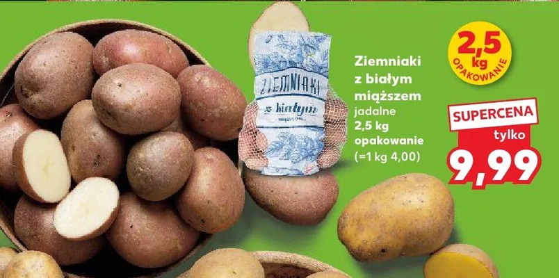 Ziemniaki z białym miąższem jadalne promocja w Kaufland