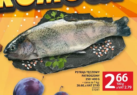 Pstrąg tęczowy patroszony 250-400 g promocja w Selgros