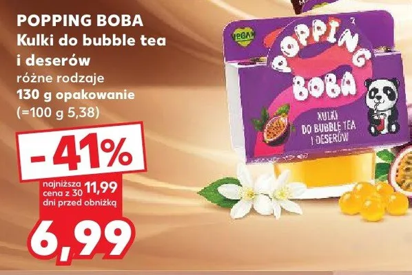 Kulki do bubble tea i deserów POPPING BOBA promocja w Kaufland