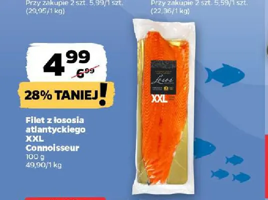 Filet z łososia atlantyckiego XXL Connoisseur promocja w Netto