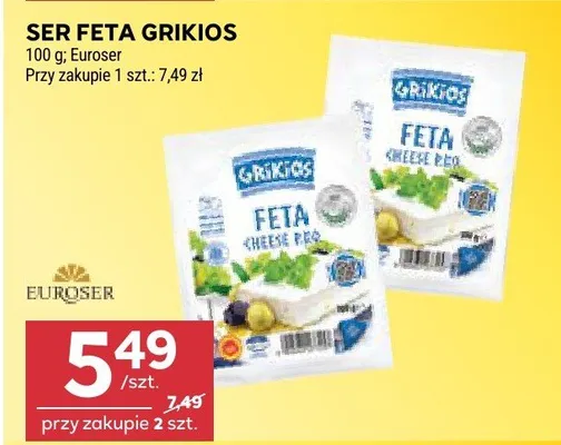 Ser Feta Grikios Euroser promocja w Stokrotka