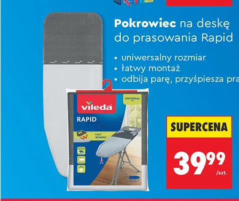 Pokrowiec na deskę do prasowania Rapid Vileda promocja w Biedronka