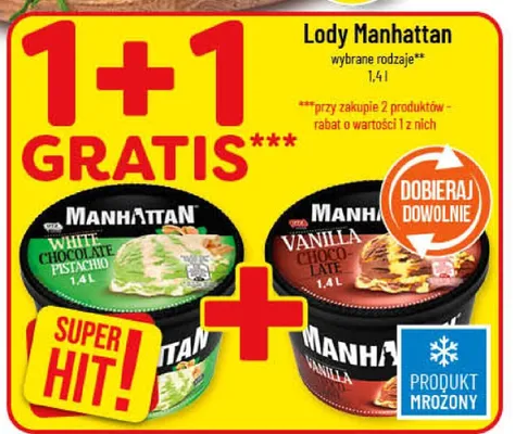 Lody Manhattan wybrane rodzaje promocja w POLOmarket