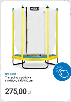 Trampolina ogrodowa dla dzieci Neo-Sport 4,5ft/140cm promocja w Smyk