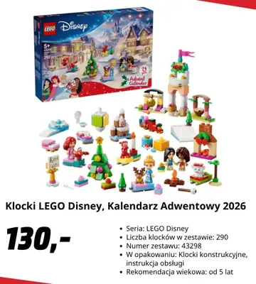 Klocki LEGO Disney Kalendarz Adwentowy 2026 promocja w Media Markt