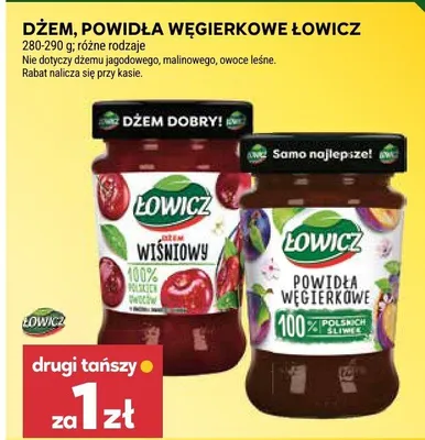 Dżem powidła węgierkowe Łowicz promocja w Stokrotka