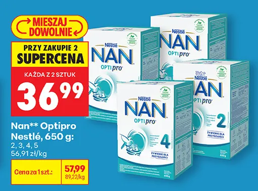 Mleko modyfikowane Nestlé NAN Optipro 4 promocja w Biedronka