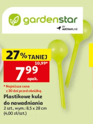 Plastikowe kule do nawadniania wym.: 8,5x28cm promocja w Auchan