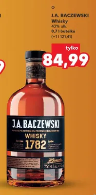 Whisky J.A. Baczewski 43% alk. promocja w Kaufland
