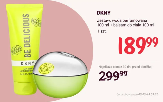 Zestaw: woda perfumowana + balsam do ciała promocja w Rossmann