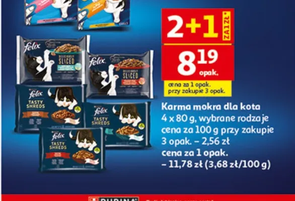 Karma mokra dla kota promocja w Auchan