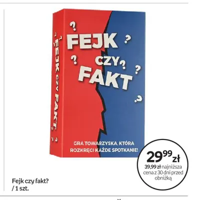 Gra Fejk czy fakt? promocja w Empik