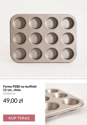 Forma na muffinki FEBE złota promocja w Homla