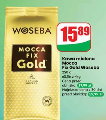 Kawa mielona Mocca Fix Gold 250 g promocja w Dino