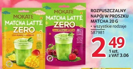 Napój w proszku Mokate Matcha Latte różne rodzaje promocja w Selgros