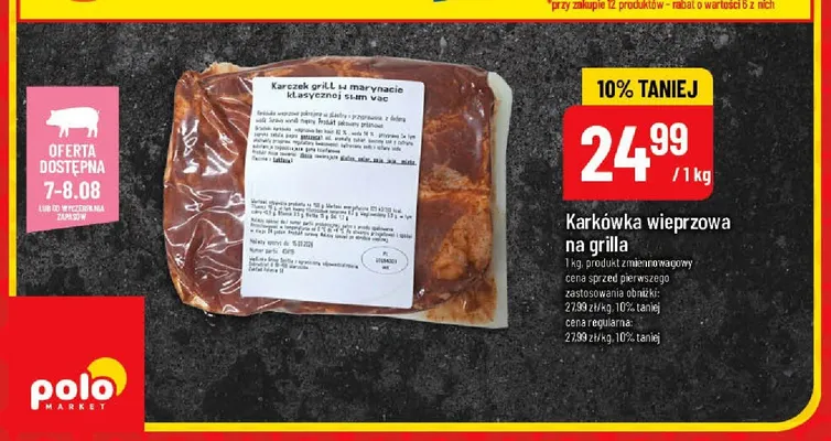 Karkówka wieprzowa na grilla w marynacie klasycznej promocja w POLOmarket