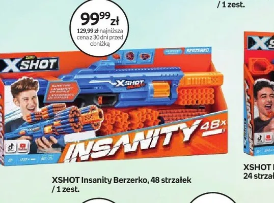 XSHOT Insanity Berzerko 48 strzałek promocja w Dzień Dziecka