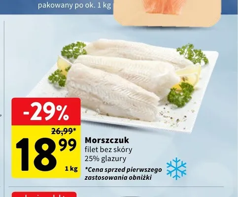 Morszczuk filet bez skóry promocja w Intermarche