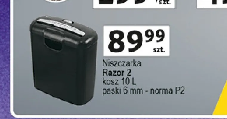Niszczarka Tracer Razor 2 promocja w Auchan