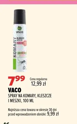 Spray na komary kleszcze i meszki Vaco promocja w Drogerie Natura