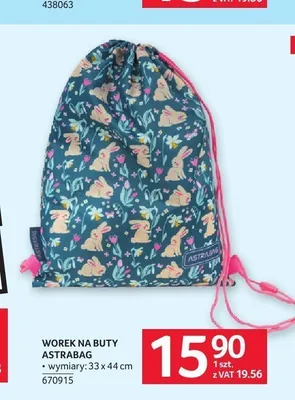 Worek na buty Astrabag Króliki promocja w Selgros
