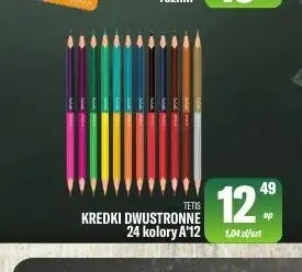 Kredki dwustronne 24 kolory Tetis promocja w Tomi Markt